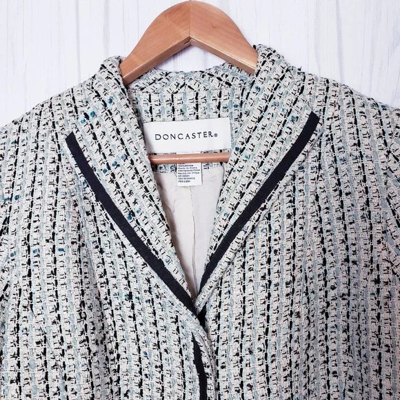 NWT Doncaster Tweed Silk Blend Blazer sz 10 - Picture 3 of 12